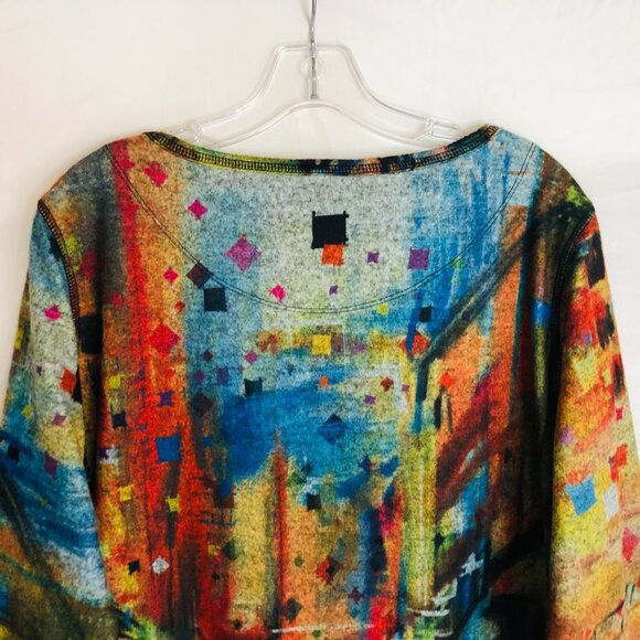 Ali Miles Women's Size 1X Soft Fleece Artsy Tunic Top - Picture 5 of 5